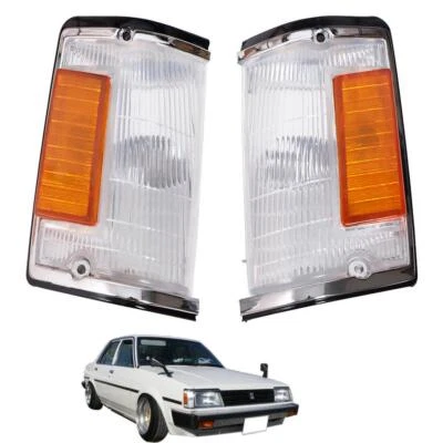 For Toyota Corolla KE70 DX TE71 1982-1984 Corner Lamp Light Front Chrome Pair Foto 1 de 4