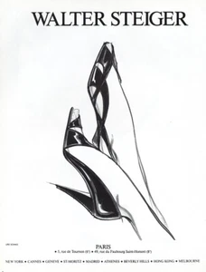 1984 Walter Steiger: Paris Fashion Shoes French Vintage Print Ad - Picture 1 of 1