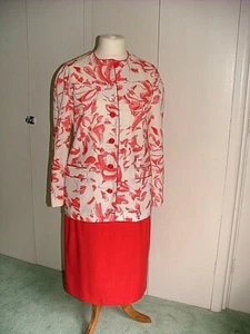 ELVI FLORAL JACKET SIZE 12/38 WITH A VIYELLA RED SKIRT SIZE 14/40 - £15.50 - Picture 1 of 12