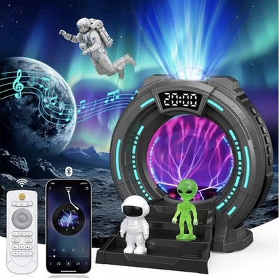 Stargate Sternenhimmel Projektor Plasmakugel Nordlicht Lampe, Astronaut Galax... - Bild 1 von 4