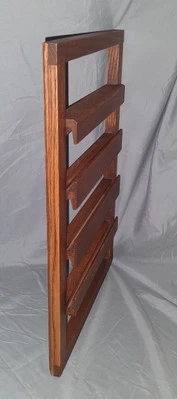 Vintage Solid Wood Sliding Display Rack Holder Wall Hanging 17.5x12.5x1" - Image 1 of 4