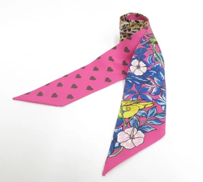 Authentic HERMES Silk Scarf Twilly "jungle love " F#48392 - Image 1 of 4