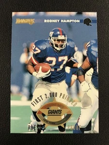 Donruss #5 1996 Rodney Hampton New York Giants prueba de prensa - Imagen 1 de 2