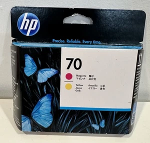 Cabezal de impresión HP 70 magenta y amarillo genuino diciembre 2018 C9406A caducado julio 2021 - Imagen 1 de 7