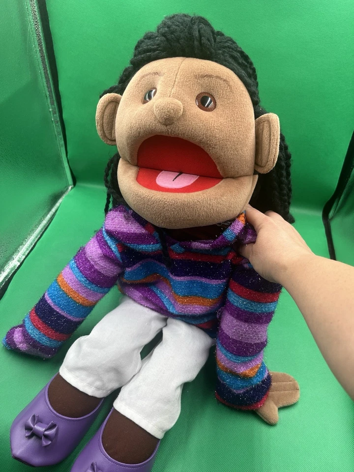 SUNNY & CO GIRL Ventriloquist PUPPET  28" 2003 African American Girl Full Body - Image 1 of 4