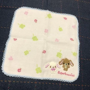 Sanrio Sugar Bunny Gauze Petit Towel 2007 Heisei Retro Collectible - Picture 1 of 4