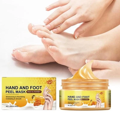 Milk & Honey Moisturizing Exfoliating and Smoothing Foot Mask- Hand and F2C3 - Image 1 of 4