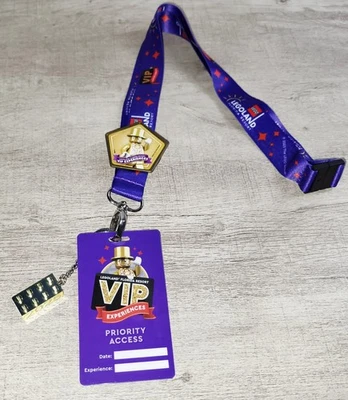 LEGOLAND VIP Experience 2025 Mr. Gold Pop Badge Lanyard Hang Tag & Keychain Set - Image 1 of 4