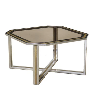 Table Basse Teck - Italie Années 1970-1980  - Photo 1/4