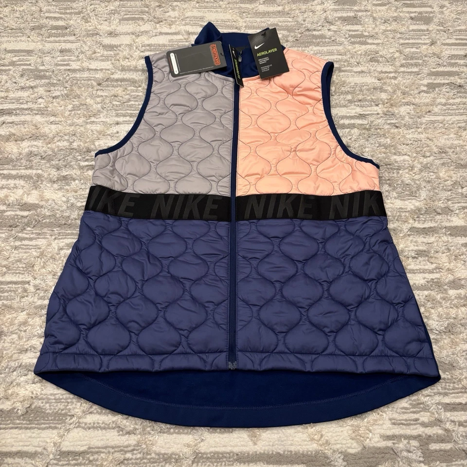 Nike Aerolayer Performance Running Vest Women Medium Full Zip Warm Athletic New - Image 1 of 4