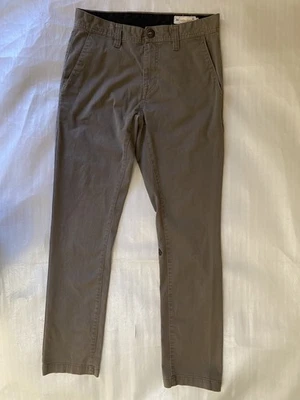 Volcom True To This Slim Fit Chinos Gray Size 30 Casual Pants - Image 1 of 4
