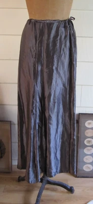 Vintage Ann Demeulemeester Distressed Grey Satin skirt Midi / Maxi Belgium EU 40 - Image 1 of 4