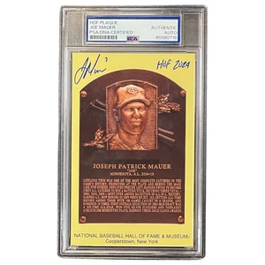Joe Mauer PSA Authenticated Autographed Hall of Fame Postcard w/ HOF 2024 Insc - Picture 1 of 4