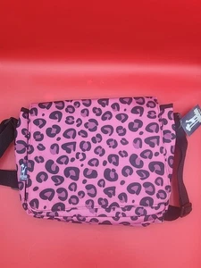Wildkin Pink Cheetah Leopard Animal Print Computer School Messenger Bag - Picture 1 of 4