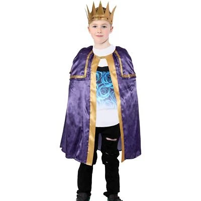 Boys Xmas Nativity Three Kings Wise Man Purple Costume School Plays Fancy Dress - Image 1 of 2