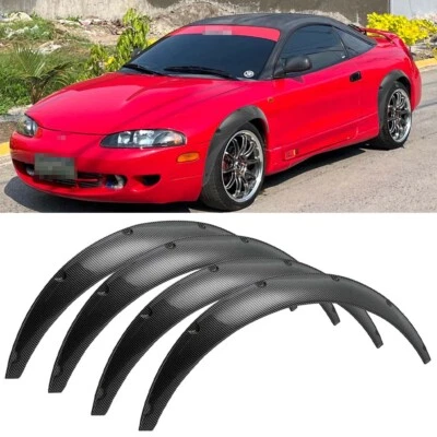 Carbon Fiber Look Fender Flares Extra Wide Body Kit For Mitsubishi Eclipse GS SE — 第 1/4 张图片