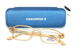 CONVERSE JACK PURCELL P001 UF YELLOW CRYSTAL EYEGLASSES RX FRAMES 49-19-145 CASE - Picture 1 of 7