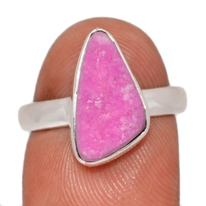 Natural Cobalt Calcite Druzy 925 Sterling Silver Ring Jewelry s.7 CR74085 - Picture 1 of 1