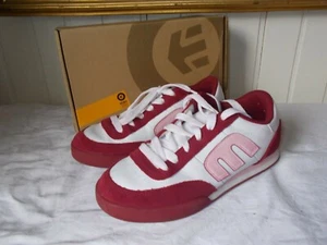 Chaussures BASKET à lacets cuir blanc daim bordeaux ETNIES LO-CUT 3 39 8.5US 6UK - Picture 1 of 8