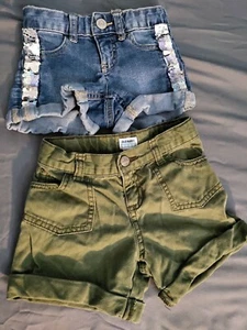 justice and Old navy size 4 and 7 2 pair of shorts for gilrs - Picture 1 of 2