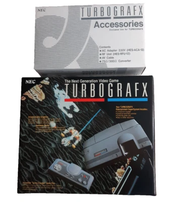 TurboGrafx PAL Model *BOXED W/BLAZING LAZERS (Gunhed), CABLES & CONTROLLER - NEW - Image 1 of 4