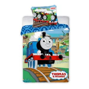 Thomas & Friends Cot Bedding Set 135cm x 100cm / Pillowcase 60cm x 40cm - New - Picture 1 of 3