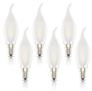 Phoenix-Lampadine LED E14 Luce Calda,Lampadina a Fiamma Dimmerabile,Smerigliato - Foto 1 di 8