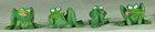 FUN FROGS  2.5cm /1 inch - SET OF FOUR - UNUSUAL, AMUSING GIFT - FROG COLLECTION