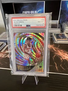 2021-22 Panini Revolution Jalen Green Vortex Rookie RC #20 PSA 8 Rockets - Picture 1 of 3