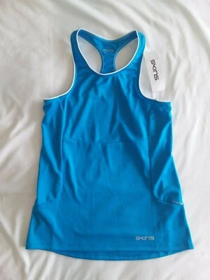 Skins - Womens Borrie Tank Top - BNWT - Size Small - RRP £30 - Ocean - Image 1 of 2