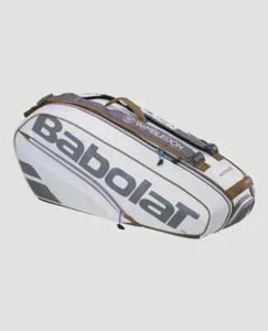 New Babolat 2024 PURE WIMBLEDON RH6 Tennis BAG WHITE/GREY Carlos Alcaraz - Picture 1 of 4