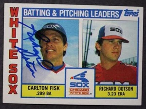 Chicago White Sox Star Rich Dotson firmada autografiada 1984 Topps Leaders tarjeta--- - Imagen 1 de 1