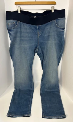 Old Navy Womens Maternity Pants Size 20L 44x32 Medium Wash Stretch Elastic Waist - Image 1 of 4