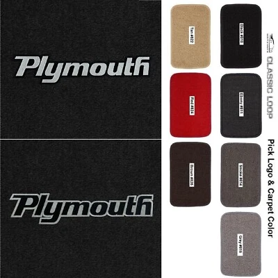 Lloyd Mats Classic Loop Plymouth Satellite Plymouth Logo Front Mats (1965-1974) Foto 1 de 4