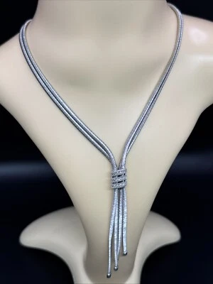Sterling Silver Italian Tassel Necklace Necklace  - Image 1 of 4