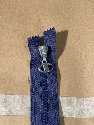 Qty 300 8.5" Vislon #5 Dark Blue Zippers w/ Metal Champion Pull - Image 1 of 4