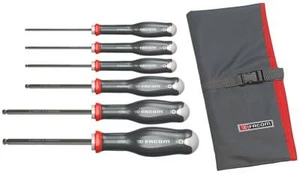 Facom ATWSH.JT6 6 Piece Ball End Hexagon Allen Key Screwdriver Set 2-6mm - Picture 1 of 1