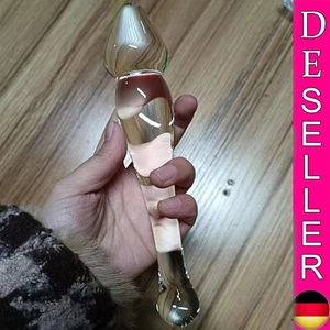 20.5cm Glas Dildo Anal Butt Plug Sex Spielzeug G-Punkt Massager Frauen Männer SM - Bild 1 von 8