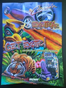 San Francisco RUSH 2049 & Cruisin Exotica Midway Video Game Poster 1999 16"x 12" - Picture 1 of 4
