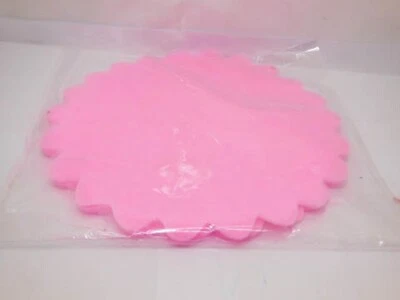 100 círculos redondos de tul con borde festoneado rosa favor de boda Foto 1 de 4