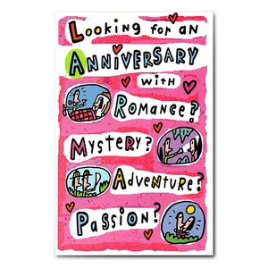 Tarjeta de aniversario divertida, por American Greetings, Comic Rent Casablanca + Sobre - Imagen 1 de 5