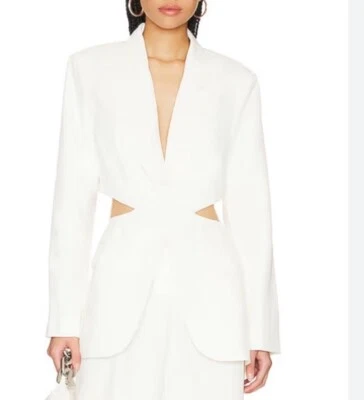 Blazer Bardot Cassian Recortado Talla Pequeña Marfil Nuevo con Etiquetas Foto 1 de 4
