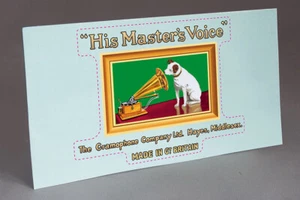 HMV Gt. BRITAIN 102 PORTABLE GRAMOPHONE PHONOGRAPH PRE CUT WATER SLIDE DECAL - Picture 1 of 5
