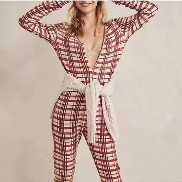 Free People Intimately Free Home Alone Long Johns en beige XS precio $98 etiquetas nuevas Foto 1 de 4
