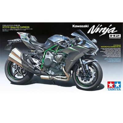 TAMIYA Kawasaki Ninja H2 Carbon 1:12 Plastic Model Bike Kit 14136 - Image 1 of 2