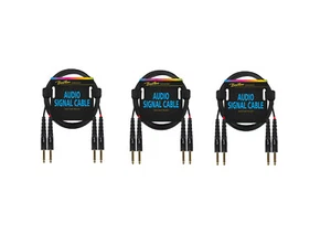 Klinkenkabel 6,3mm Mono 3m 2x auf 2x AC233-300 Set 3 Stück Audiokabel Studio NEU - Afbeelding 1 van 2