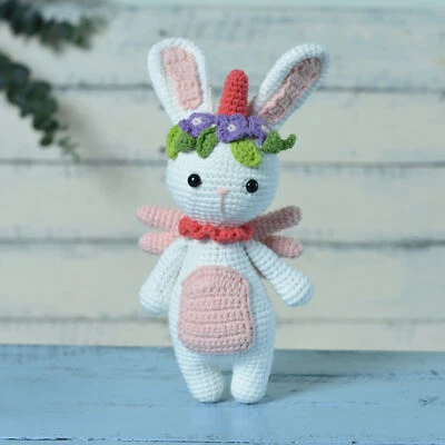 Little Bunicorn, Stuff Bunny Unicorn, Crochet Bunicorn Toy, Handmade Gift - Image 1 of 3