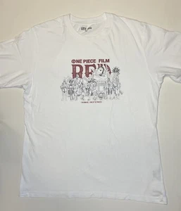 Uniqlo UT One Piece Film Red T-Shirt White Size Large Shirt Sleeve Anime Manga - Picture 1 of 6
