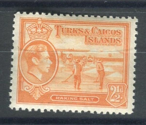 Turks & Caicos KGVI 1938-45 2.5d yellow-orange SG199 MNH - Picture 1 of 2