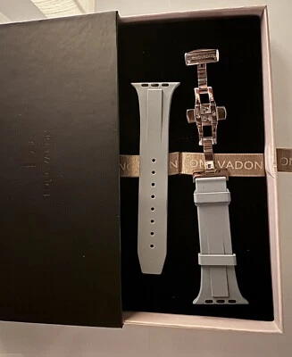 Correa Longavadon Apple Watch Vulcan con cierre de mariposa plateado o negro  Foto 1 de 4